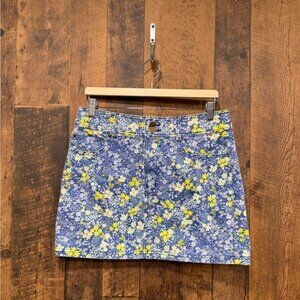 Lural Ashley  Urban Outfitters Blue Floral Skirt Size large EUC